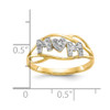 Lex & Lu 10k Yellow Gold w/Rhodium Mom Ring - 3 - Lex & Lu