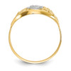 Lex & Lu 10k Yellow Gold w/Rhodium Filigree Heart Ring - 2 - Lex & Lu