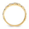 Lex & Lu 10k Yellow Gold Yellow w/Rhodium D/C Filigree Ring LAL96606 - 2 - Lex & Lu