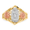 Lex & Lu 10k Two-tone Gold Our Lady of Guadalupe Ring - 5 - Lex & Lu