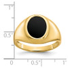 Lex & Lu 10k Yellow Gold Onyx Men's Ring - 3 - Lex & Lu