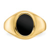 Lex & Lu 10k Yellow Gold Onyx Men's Ring - 5 - Lex & Lu