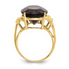 Lex & Lu 10k Yellow Gold Smoky Quartz Ring - 2 - Lex & Lu