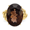 Lex & Lu 10k Yellow Gold Smoky Quartz Ring - 5 - Lex & Lu