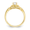 Lex & Lu 10k Yellow Gold Topaz Diamond Ring 10XB27 - 2 - Lex & Lu