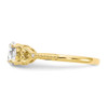 Lex & Lu 10k Yellow Gold Topaz Diamond Ring 10XB27 - 4 - Lex & Lu