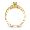 Lex & Lu 10k Yellow Gold Peridot Diamond Ring 10XB28 - 2 - Lex & Lu