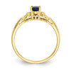 Lex & Lu 10k Yellow Gold Sapphire Diamond Ring 10XB28 - 2 - Lex & Lu