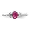 Lex & Lu 10k White Gold Ruby Diamond Ring 10XB29 - 5 - Lex & Lu