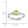 Lex & Lu 10k White Gold Peridot Diamond Ring 10XB29 - 3 - Lex & Lu