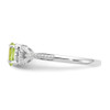 Lex & Lu 10k White Gold Peridot Diamond Ring 10XB29 - 4 - Lex & Lu