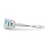 Lex & Lu 10k White Gold Light Swiss Blue Topaz Diamond Ring 10XB29 - 4 - Lex & Lu