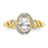 Lex & Lu 10k Yellow Gold Topaz Diamond Ring 10XB30 - 5 - Lex & Lu