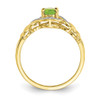 Lex & Lu 10k Yellow Gold Peridot Diamond Ring 10XB30 - 2 - Lex & Lu