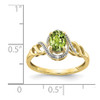 Lex & Lu 10k Yellow Gold Peridot Diamond Ring 10XB30 - 3 - Lex & Lu