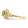 Lex & Lu 10k Yellow Gold Peridot Diamond Ring 10XB30 - 4 - Lex & Lu