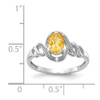 Lex & Lu 10k White Gold Citrine Diamond Ring 10XB32 - 3 - Lex & Lu