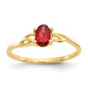 Lex & Lu 10k Yellow Gold Polished Geniune Garnet Birthstone Ring 10XBR1 LAL96707 - Lex & Lu