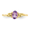 Lex & Lu 10k Yellow Gold Geniune Amethyst Birthstone Ring 10XBR1 LAL96708 - 4 - Lex & Lu