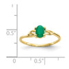 Lex & Lu 10k Yellow Gold Geniune Emerald Birthstone Ring 10XBR1 LAL96711 - 5 - Lex & Lu