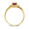 Lex & Lu 10k Yellow Gold Polished Geniune Ruby Birthstone Ring 10XBR1 LAL96713 - 2 - Lex & Lu