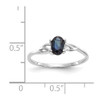 Lex & Lu 10k White Gold Geniune Sapphire Birthstone Ring 10XBR1 LAL96727 - 5 - Lex & Lu