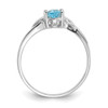 Lex & Lu 10k White Gold Geniune Blue Topaz Birthstone Ring 10XBR1 LAL96730 - 2 - Lex & Lu