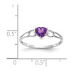 Lex & Lu 10k White Gold Geniune Amethyst Birthstone Ring 10XBR1 LAL96744 - 5 - Lex & Lu