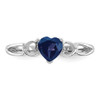 Lex & Lu 10k White Gold Geniune Sapphire Birthstone Ring 10XBR1 LAL96751 - 4 - Lex & Lu