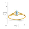 Lex & Lu 10k Yellow Gold Geniune Aquamarine Birthstone Ring 10XBR1 LAL96757 - 5 - Lex & Lu