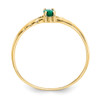 Lex & Lu 10k Yellow Gold Geniune Emerald Birthstone Ring 10XBR1 LAL96759 - 2 - Lex & Lu