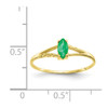 Lex & Lu 10k Yellow Gold Geniune Emerald Birthstone Ring 10XBR1 LAL96759 - 5 - Lex & Lu