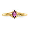 Lex & Lu 10k Yellow Gold Geniune Rhodolite Garnet Birthstone Ring 10XBR1 LAL96760 - 4 - Lex & Lu