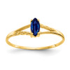 Lex & Lu 10k Yellow Gold Geniune Sapphire Birthstone Ring 10XBR1 LAL96763 - Lex & Lu