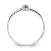 Lex & Lu 10k White Gold Geniune Aquamarine Birthstone Ring 10XBR1 LAL96769 - 2 - Lex & Lu