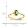 Lex & Lu 10k Yellow Gold Geniune Diamond & Peridot Birthstone Ring 10XBR2 - 5 - Lex & Lu