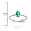 Lex & Lu 10k White Gold Geniune Diamond & Emerald Birthstone Ring 10XBR2 - 5 - Lex & Lu