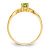 Lex & Lu 10k Yellow Gold Polished Geniune Peridot Birthstone Ring 10XBR2 - 2 - Lex & Lu