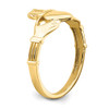 Lex & Lu 14k Yellow Gold Polished Claddagh Ring LAL96822 - 7 - Lex & Lu