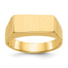 Lex & Lu 14k Yellow Gold Men's Signet Ring LAL96826 - Lex & Lu