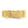 Lex & Lu 14k Yellow Gold Polished & Satin Cross Band - 4 - Lex & Lu