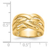 Lex & Lu 14k Yellow Gold High Polished Woven Dome Ring - 3 - Lex & Lu
