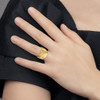 Lex & Lu 14k Yellow Gold High Polished Dome Ring - 6 - Lex & Lu