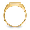 Lex & Lu 14k Yellow Gold Men's Signet Ring LAL96843 - 2 - Lex & Lu
