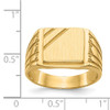 Lex & Lu 14k Yellow Gold Men's Signet Ring LAL96843 - 5 - Lex & Lu