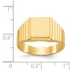 Lex & Lu 14k Yellow Gold Men's Signet Ring LAL96845 - 5 - Lex & Lu