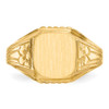 Lex & Lu 14k Yellow Gold Signet Ring LAL96848 - 4 - Lex & Lu