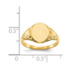 Lex & Lu 14k Yellow Gold Signet Ring LAL96853 - 5 - Lex & Lu