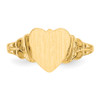 Lex & Lu 14k Yellow Gold Heart Signet Ring LAL96857 - 4 - Lex & Lu