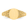 Lex & Lu 14k Yellow Gold Signet Ring LAL96860 - 4 - Lex & Lu